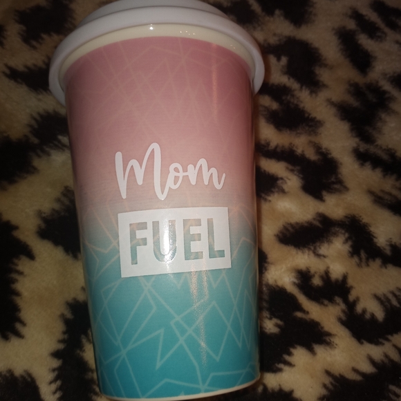 Ceramic Pink & Blue Ombre Mom Fuel Coffee Cup - Picture 2 of 6